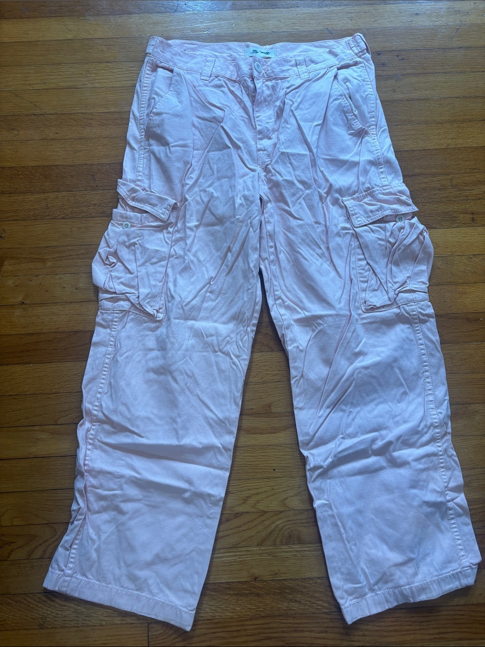 Madewell Pastel Pink High-Rise Cargo Pants